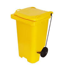 [107.28003] Balde C/Rodas C/Pedal 120Lt Amarelo R.1103                  
