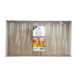 [107.12194] Conjunto 10 Flut Champagne 0,1 Lt 17Cm D.5,1Cm Transp.      