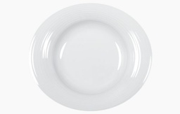 [107.37100608] Prato Oval Fundo  30X26Cm Duo Branco Cv                     