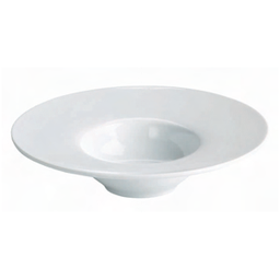 [107.B2569] Prato Porcelana Branco Risotto B2569 Modelo Bord.(Vv)       