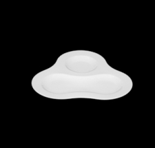 [107.518058] Prato Acepipes 24Cm  Saturno Branco Costa Verde             