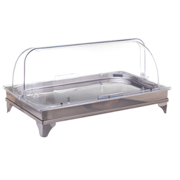 [107.04324230011] Expositor Inox C/Tampa Bascante Policarb. Ø39Cm             