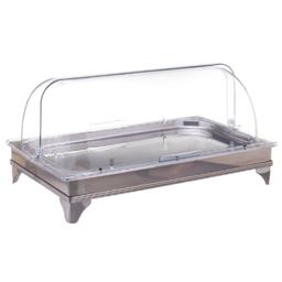 [107.04324230021] Expositor Inox Gn 1/1 C/Tampa Basc Policarconato            