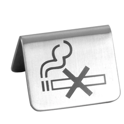 [107.133.48] Placa Proibido Fumar Inox 5,3X5X3,5Cm                       