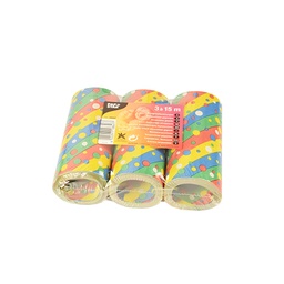 [107.439.18847] Serpentinas Gigantes 15M "Confetti" Ignifugo (3 Unidades)   