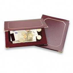 [107.16793] Caixa Para Trocos/Trocos 22,8X17X2 Cm Em Pele Bordeux       
