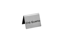 [107.12600036] Placa Inox 62X55Mm  Chá Quente                              