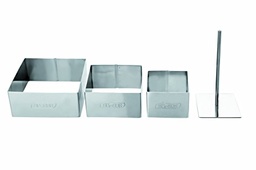 [107.716990] Conjunto De 3 Aros Inox Quadrados 6-8-10Cm Ibili            
