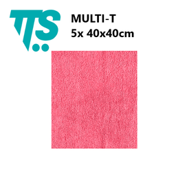 [107.TCH101019] Pano Multi-T Microfibras (5 De 40X40Cm) Vermelho            