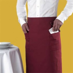 [080.11517] Avental Francês 2 Bolsos 95X105 Cm Bordeaux Poliéster       