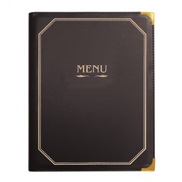 [107.18082] Porta Menus Com 8 Folhas A-4 25,5X33 Cm  Castanho Pvc Gp    