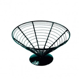 [107.16136] Cesto Diametro 23Cm Alt. 12,5Cm Em Metal Preto              