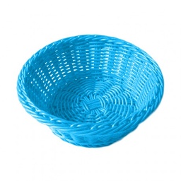 [107.193.16] Cesta Simil-Minbre Redonda 20X8Cm Azul Turquesa             