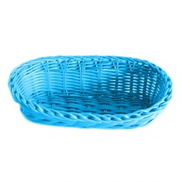 [107.193.20] Cesta Simil-Mimbre  23X9X8Cm Azul Turquesa                  