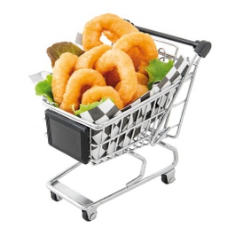 [107.21141] Mini Carrinho De Compras 13X13,5X9,5 Cm Cromado             