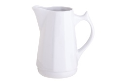 [107.0220640008] Jarro Em Porcelana Branca Facetado 0,95Lt                   
