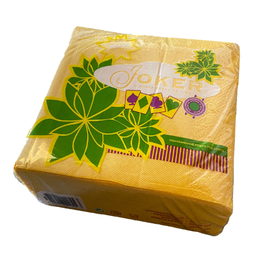 [963.G40PPAM] Guardanapo 40X40 P.P. 1 F. Unidade C/50 Cx.24 Amarelo Jk    