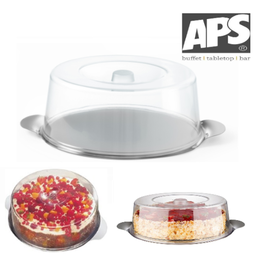 [107.65] Prato Para Bolos Inox C/Tampa  30 X 11 Cm 00065 (Aps)       