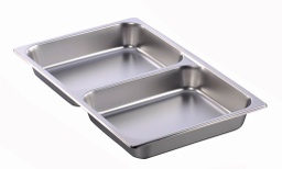[108.681941] Conteiner Inox Gn 1/1 Dividido 2 Cubas H-65Mm               
