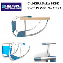 [107.043715001] Cadeira De Bebe P/Encaixar Mesa Pvc/Aluminio                