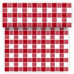 [964.17851] Tete A Tete Vichy Quadrado Vermelho/Branco 40X240Cm         