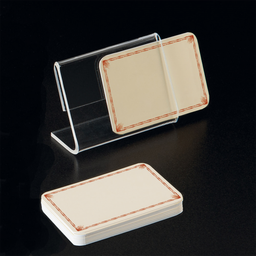 [107.394.91] 10 U. Etiquetas Rebordo Castanho 6X4X0,1Cm Creme Pvc        