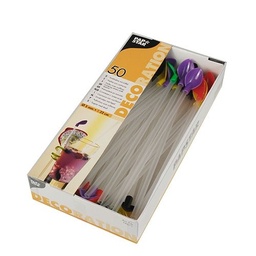 [107.16611] Palhinhas Com Colher Diam.5Mm 22Cm 50 Unid. Papstar         