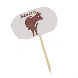 [107.11213] Pick Castanho Carne Bem Passada 7,5 Cm 100 Unidades         