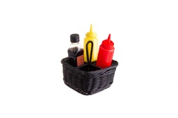 [107.07340855211] Cesto Quad. C/4 Div. E Pega Pp Preto 16X16X8Cm              