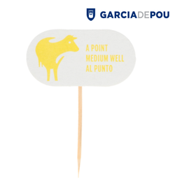 [107.11211] Pick Amarelo Carne No Ponto 7,5 Cm 100 Unidades             