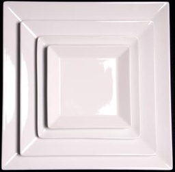 [107.017545] Prato Raso 19Cm Porc.Br.Square Hoyca                        