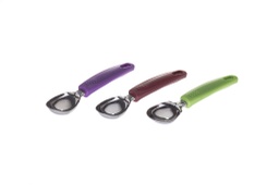 [107.0430755541] Colher Gelado Inox C/Cabo Pp Varias Cores 19.5X4.3Cm        