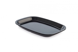 [107.02036] Travessa Snack Em Melamina  Preta 298X199X27 Mm             