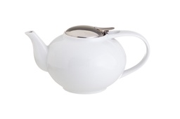 [107.02107606291] Bule Em Porcelana C/Tampa E Filtro Inox 0,5 Litro           