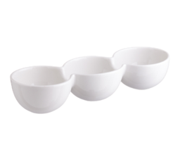 [107.0233910522] Taça Tripla Porcelana 28.5X10X5.5Cm                         