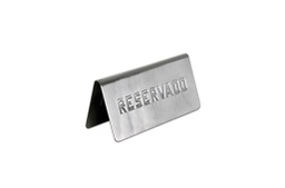 [107.0433652021] Placa De Reservado Inox 12 X 6 Cm                           