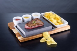 [107.0933641425] Bife Na Pedra 20X15X3Cm C/4 Pcs Porcelana                   