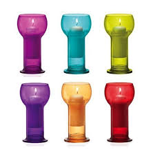 [107.60048582] Castiçal Vidro Vermelho Vela Flutuante  16Cm Bormioli       