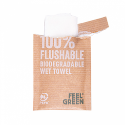[107.213.99] Toalhitas Flushable Kraft  Feel Green 6,8X10Cm 300 Unid     