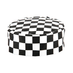 [080.674.A161] Gorro De Cozinheiro Xadrez Branco/Preto A161 Tm-U           