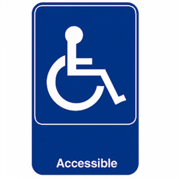 [089.182.57] Placa Autoadesivas Deficientes 15,3X23Cm Azul Pvc           