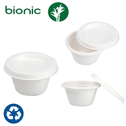 [107.22880] Mini Potes+Tampas  Bionic 60Ml 6,9X3+0,7Cm Bra. 50Unid      