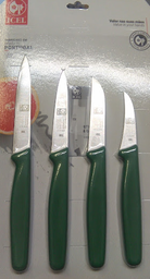 [107.245.CJ4FV.J] Conjunto 4 Facas Cb Verde Junior 6-8-9-10Cm Icel            