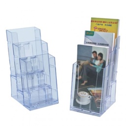 [107.199.82] Porta Folhetos Triplo 1/3 Din A4 Transparente Em Ps         