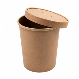 [107.226.50] Recipientes Cartao C/Tampas 960Ml 11,7/9,2X13,5Cm 25 Unid   