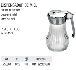 [107.676.755300] Jarro Para Mel/Molhos 0.25Lt Vidro/Abs Ibili                