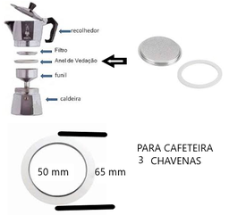 [107.485811003] Borracha De Vedacao Filtro Cafeteria 3 Chav. Italiana Pz    