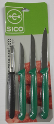 [107.606.ERG1.04] Conjunto 3 Facas+Descascador Cb Verde Sico                  