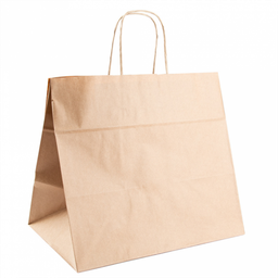 [107.167.19] Saco Com Asas 32+21X28,5 Cm Kraft Natural 25 Unidades       
