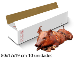 [107.597.601169] Caixa Alimentar Branca Cartão Microcanelado 80X21X19Cm 10Und